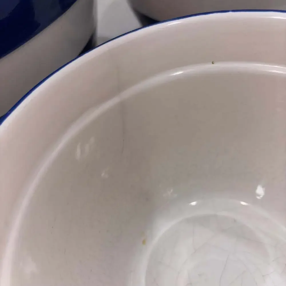 Vintage Dansk Blue and White Striped Nesting Mixing Bowl Set, 3-Piece